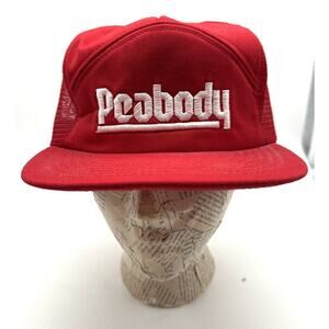 Vintage Peabody Coal Company Panel Trucker Hat Cap Lion Wear Made In USA